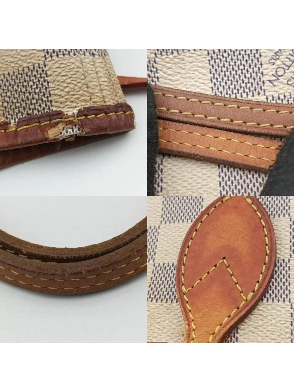 Louis Vuitton Neverfull MM Azur Damier Canvas Tote